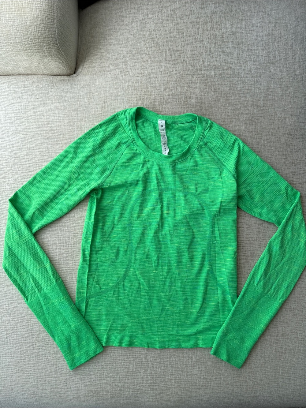 lululemon athletica Bright Green Long-Sleeve Crew Top